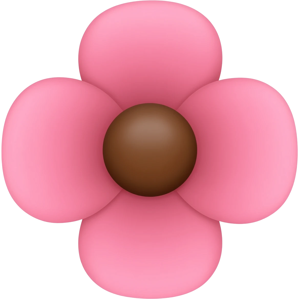 Pink and brown flower real emoji