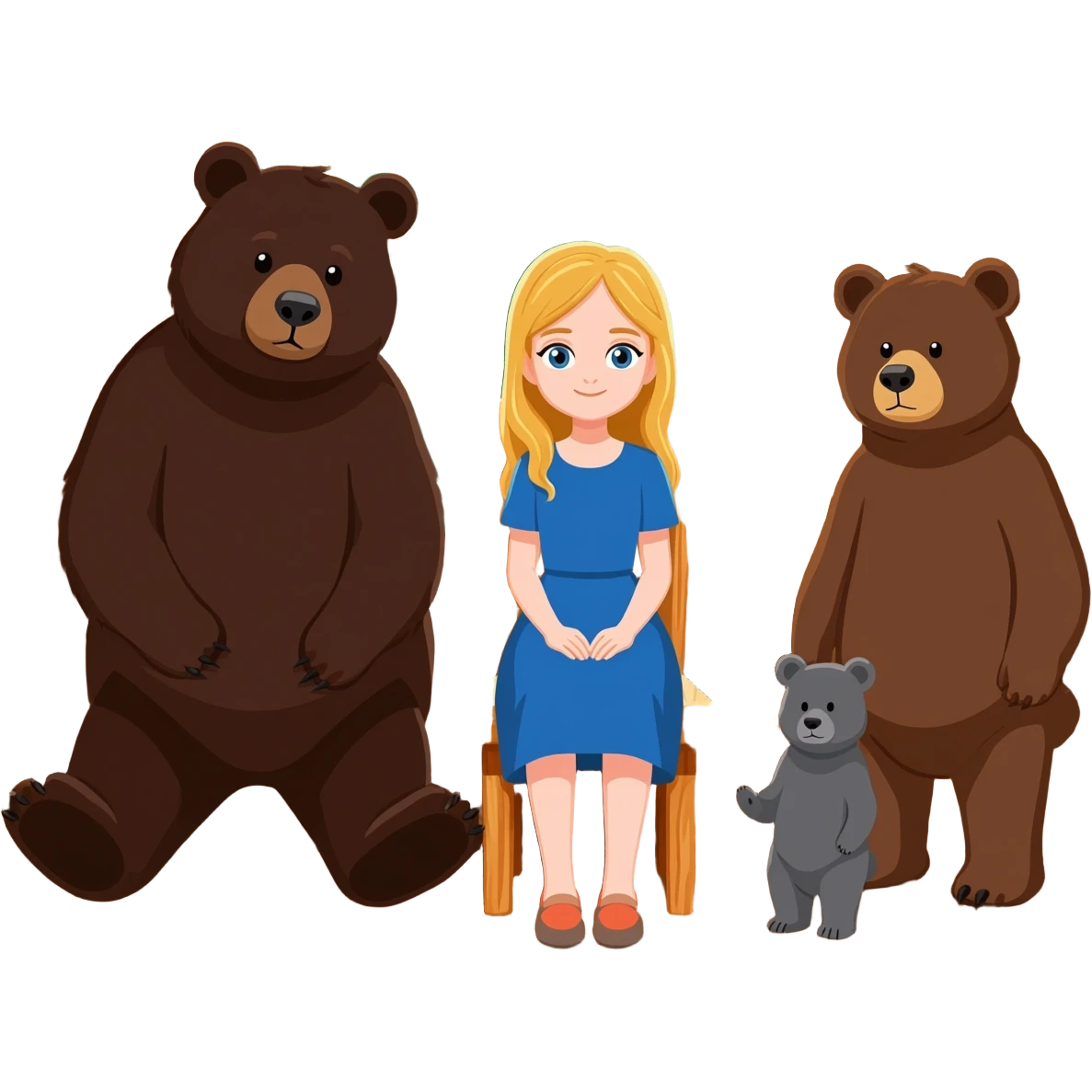 Goldilocks and the three bears emoji