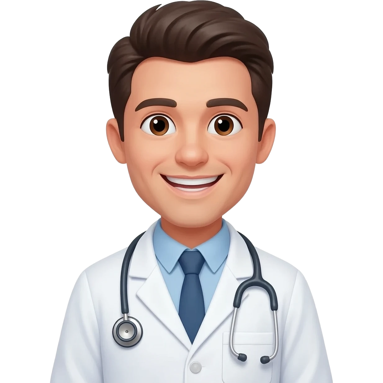 Smiling, doctor emoji