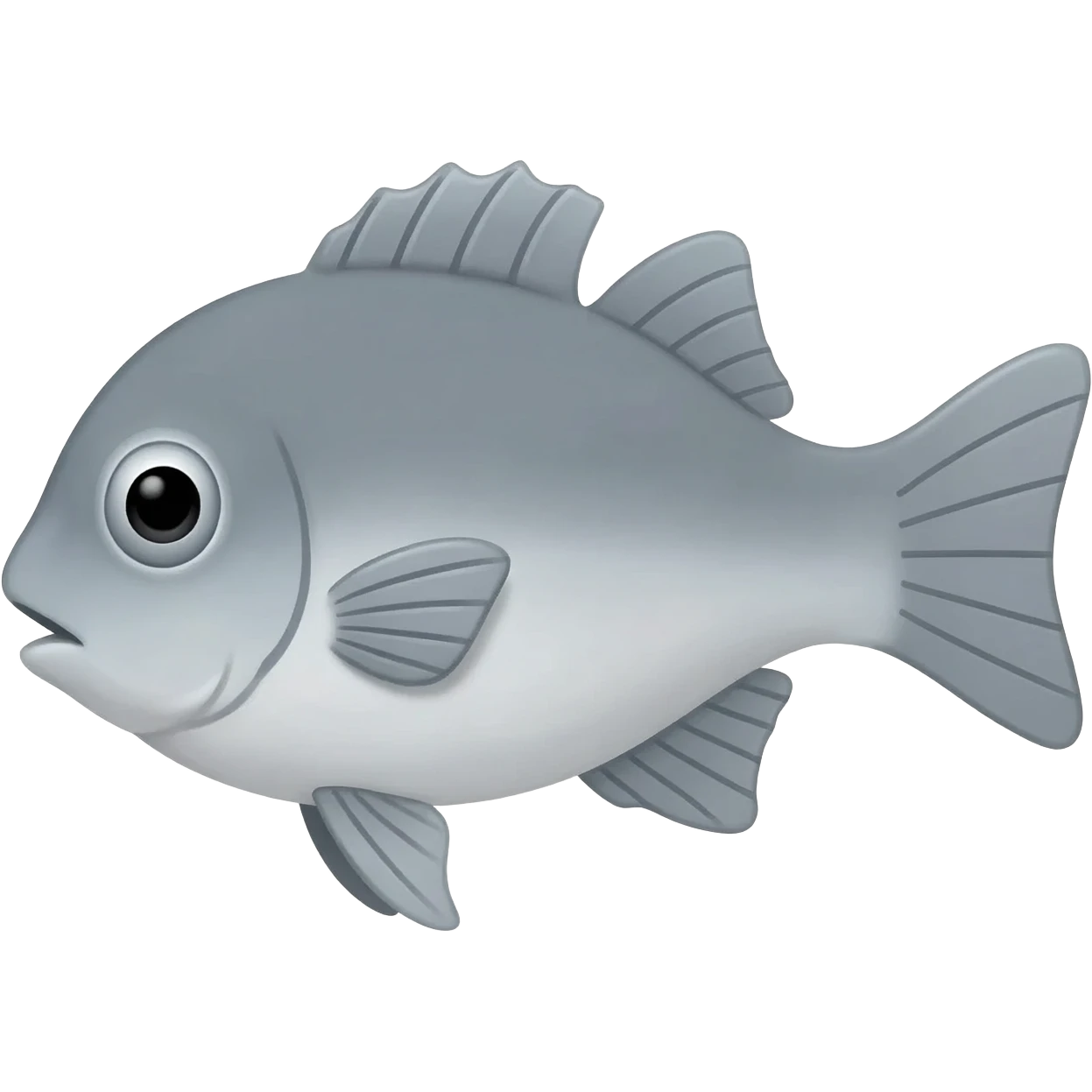 grey and white fish with stinky smelly lines rising from it emoji
