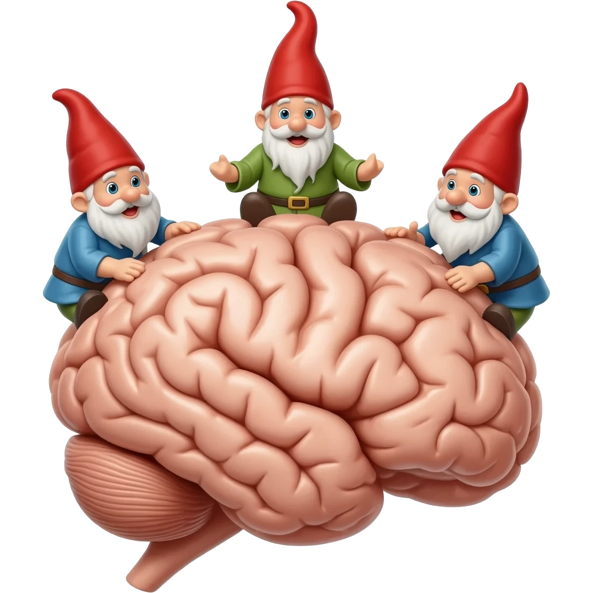 3 garden gnome emojis on brain emoji emoji