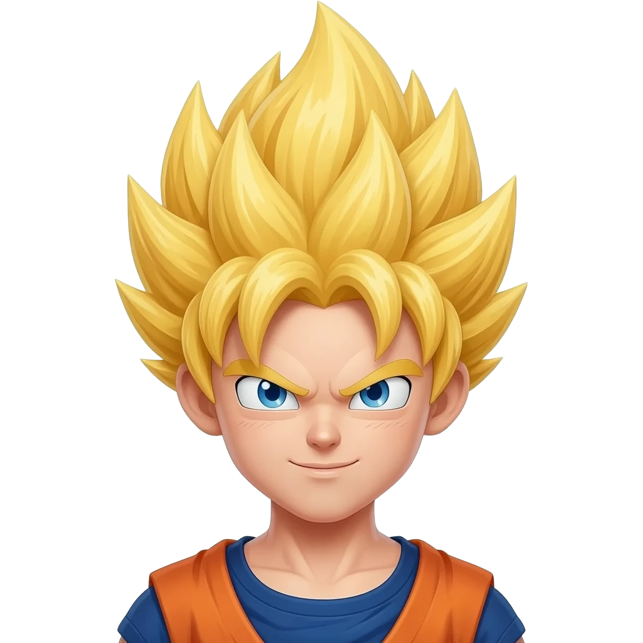 haz un emoji pequeño con el cabello de goku emoji