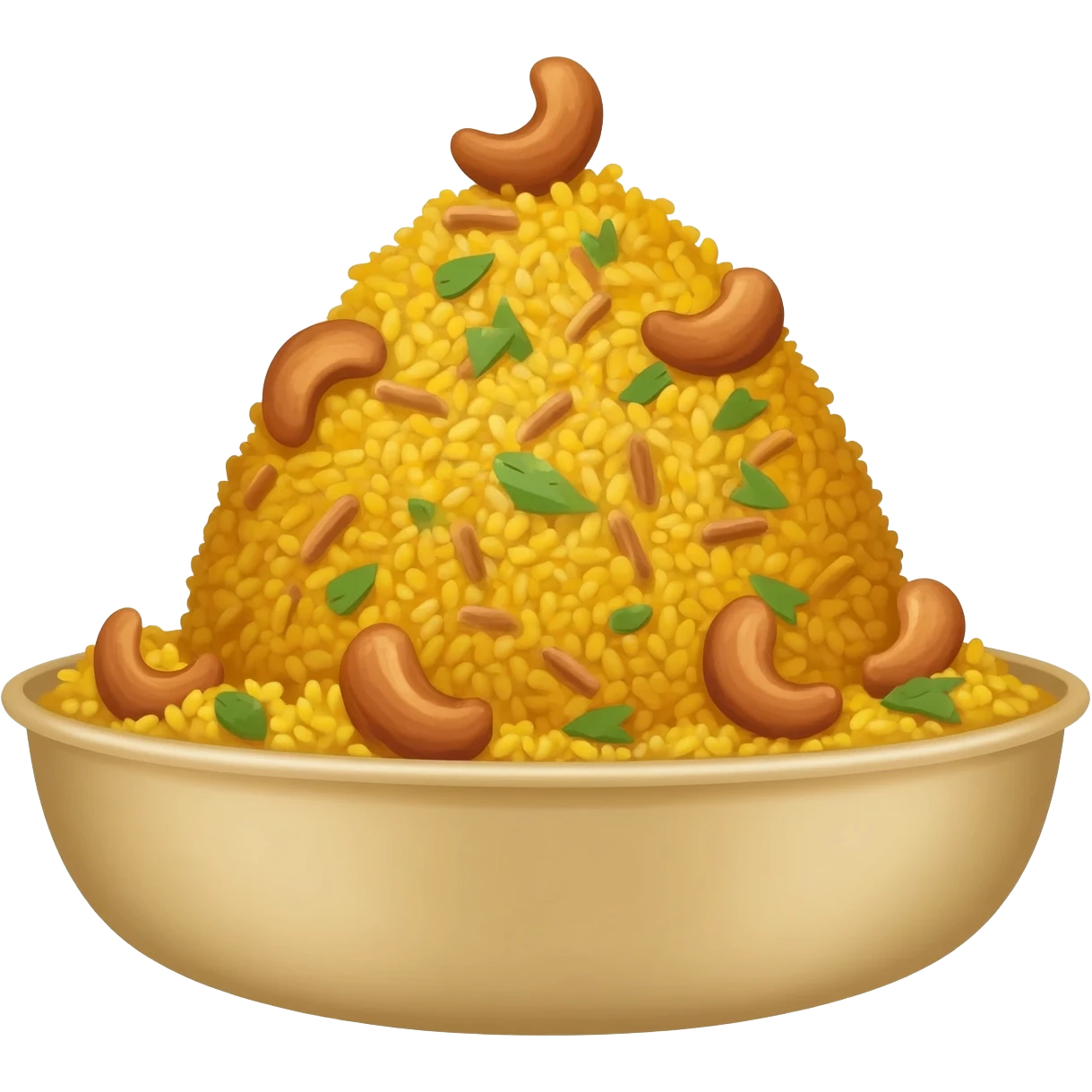 Sweet Pongal (Sakkarai Pongal) garnished with Cashews emoji