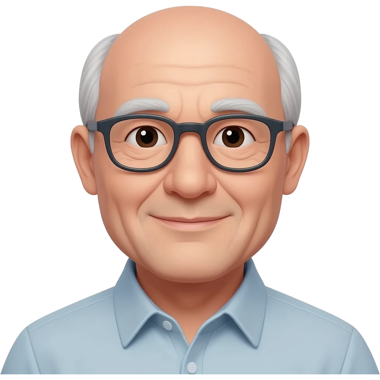old man of 87 years, with glasses, no moustache and no beard emoji