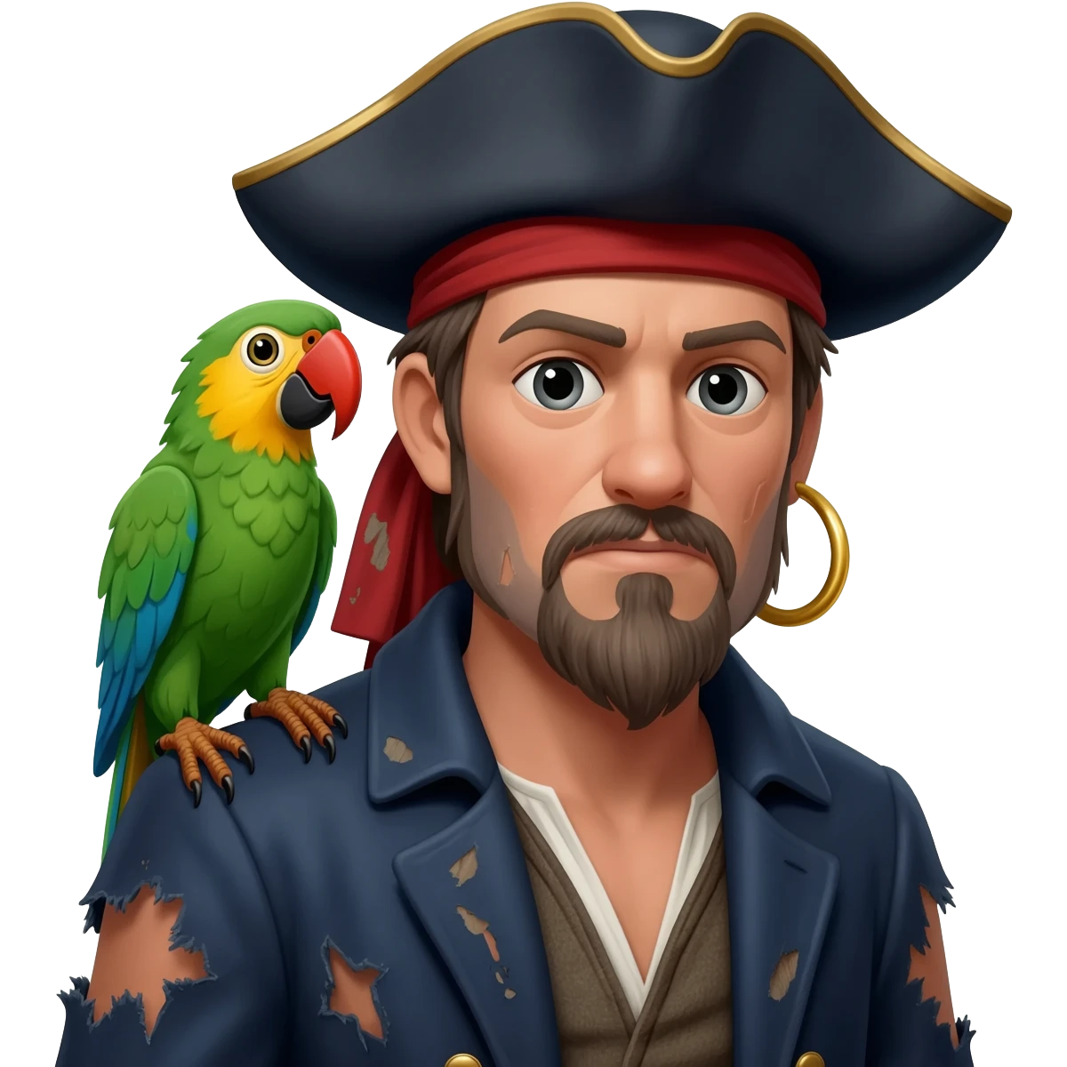 pirate and parrot emoji