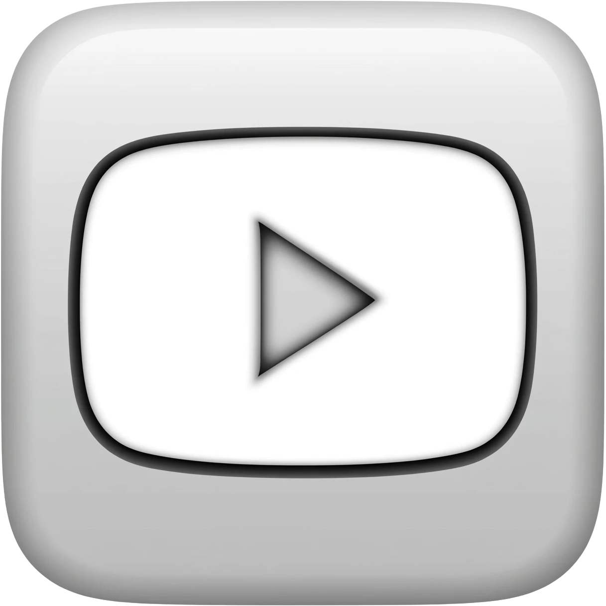 White YouTube logo emoji