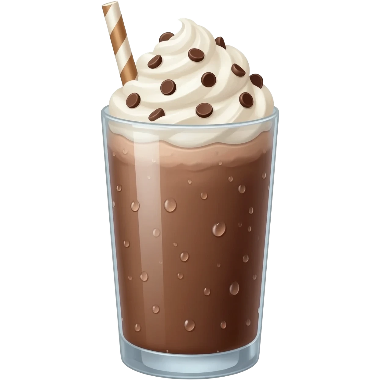 Milkshake with chocolate emoji