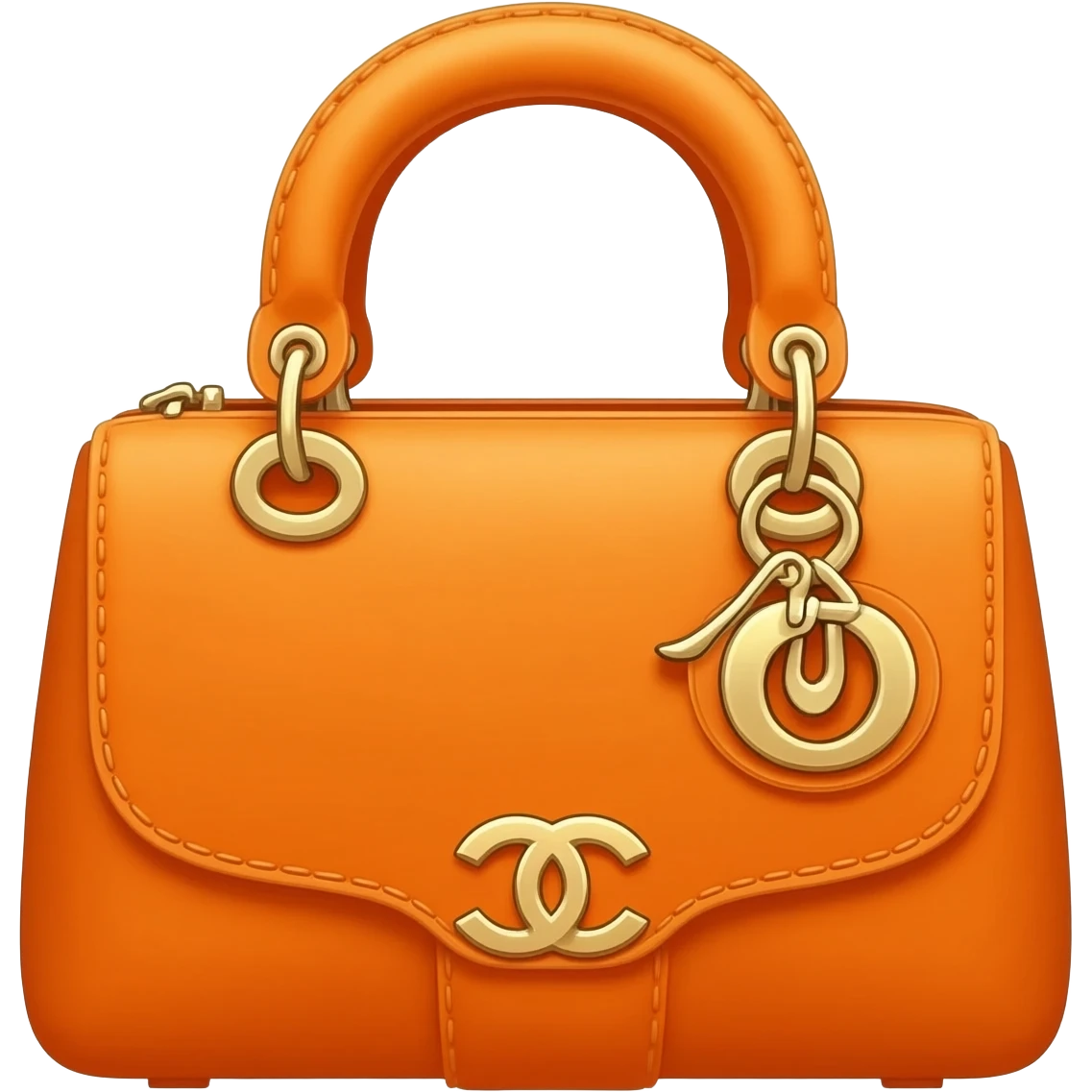 orange chanel dior bag emoji