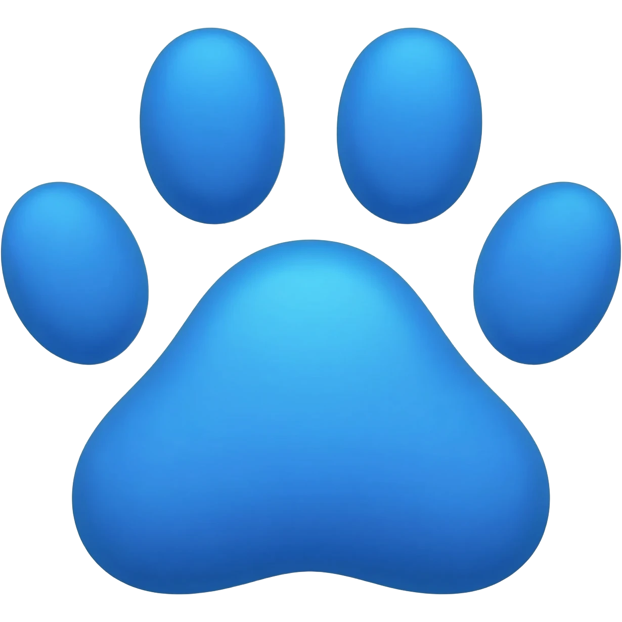 Blue pixel paw emoji