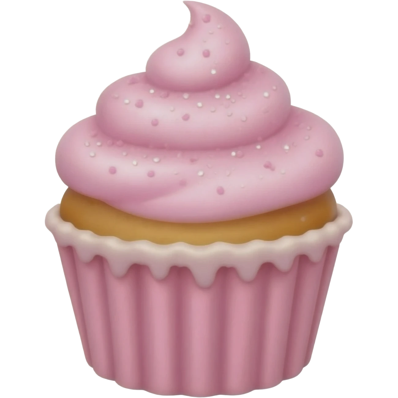 Cupcake with pink icing emoji