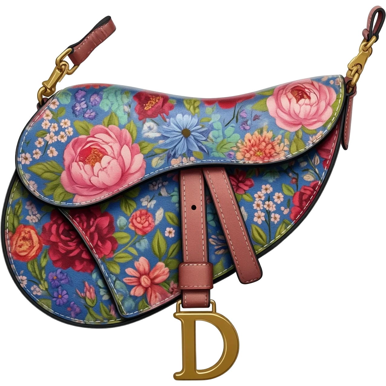floral dior saddle bag emoji