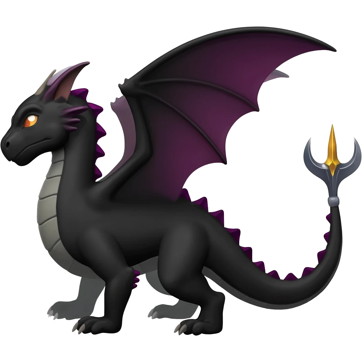 Black dragon with Morningstartail emoji