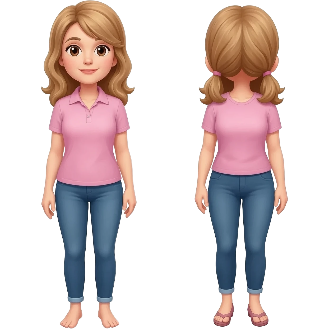 Mujer de 40 años, cuerpo completo. emoji