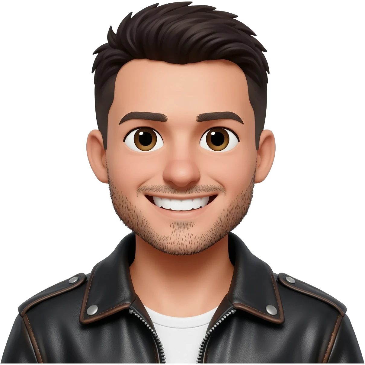 Rugged cheerful young man emoji