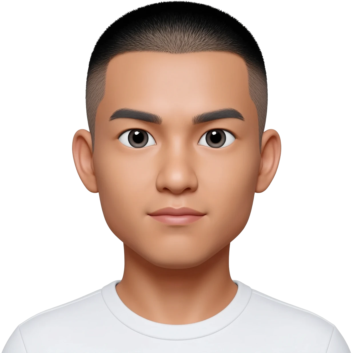 Thai young man at 25 years old fade hair cut emoji