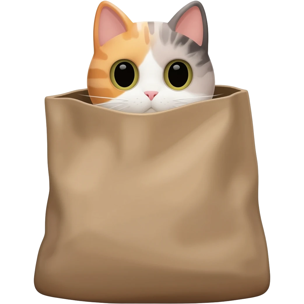 cat in a bag emoji