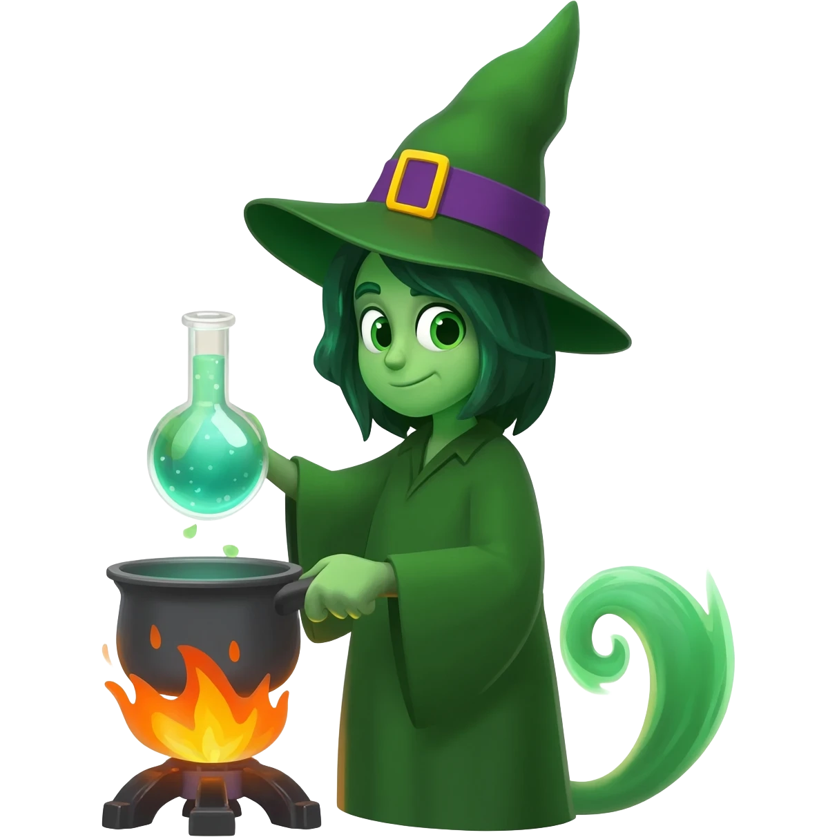 green witch cooking potion emoji