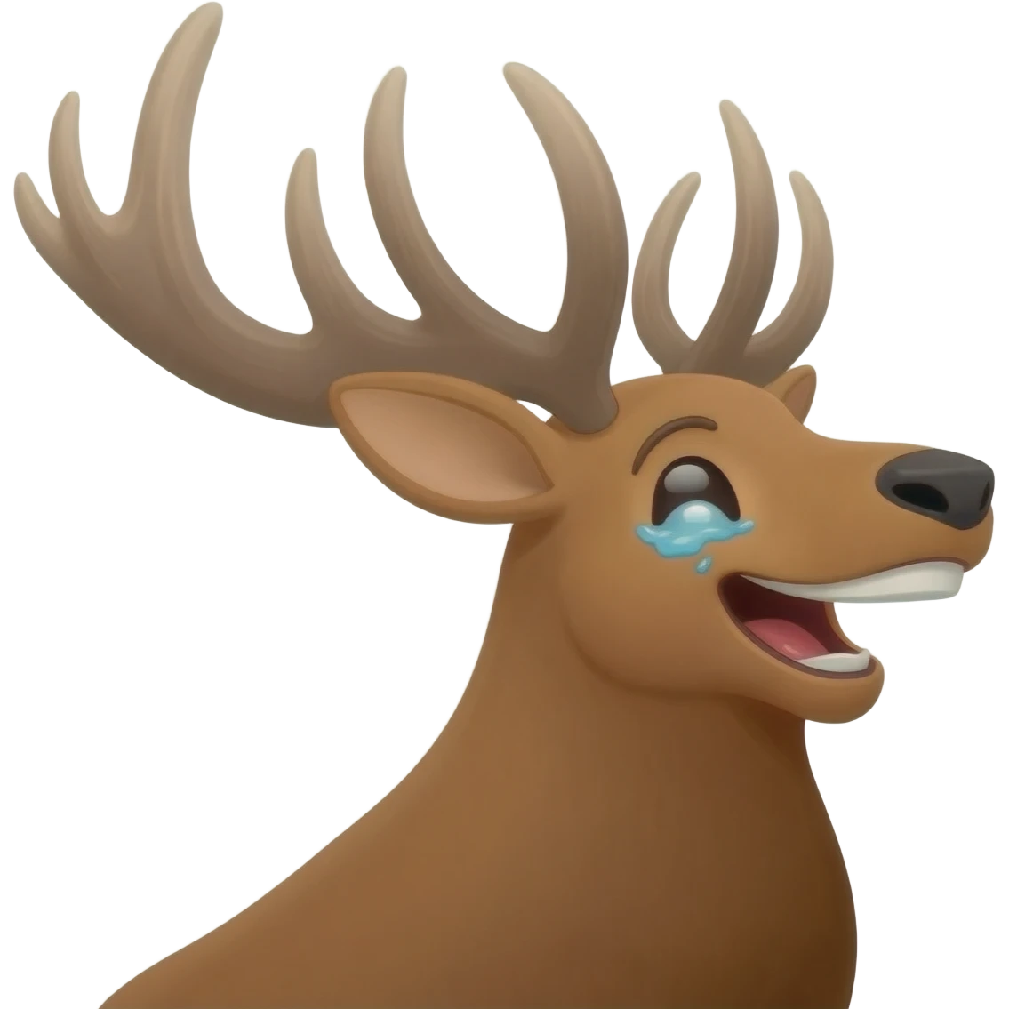 Elchkopf der laut lacht mit Tränen emoji