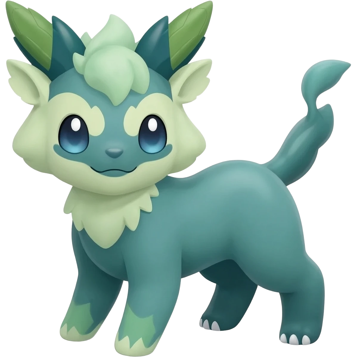 Meloetta-Sergal-Protogen-hybrid-fusion-Fakémon-creature, full body emoji