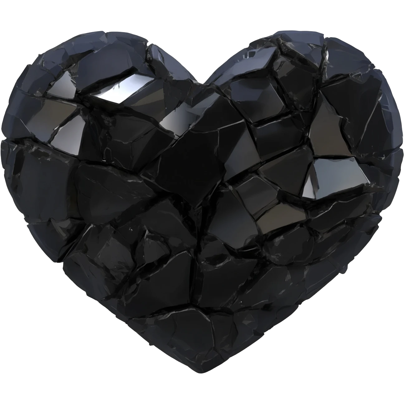 heart with black crystal shards emoji