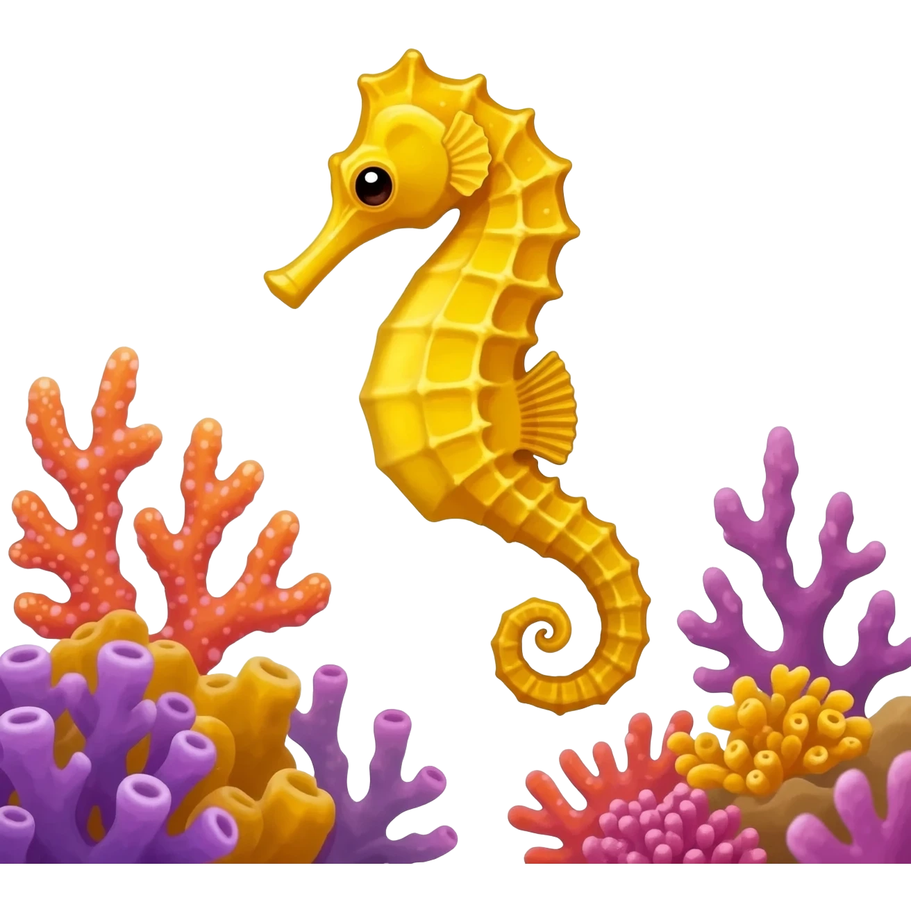 Make a seahorse emoji and make the seahorse yellow emoji