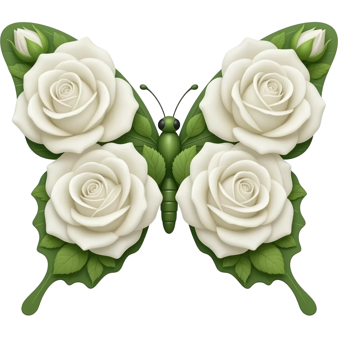 БАБОЧКА ИЗ БЕЛЫХ РОЗ emoji