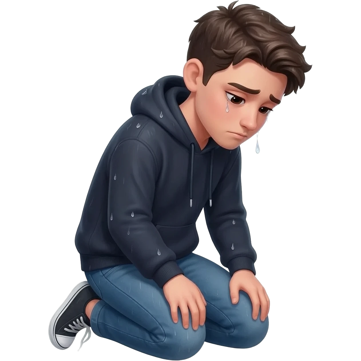 нарисуй моялящегося парня на коленях  20 - 25 лет  emoji