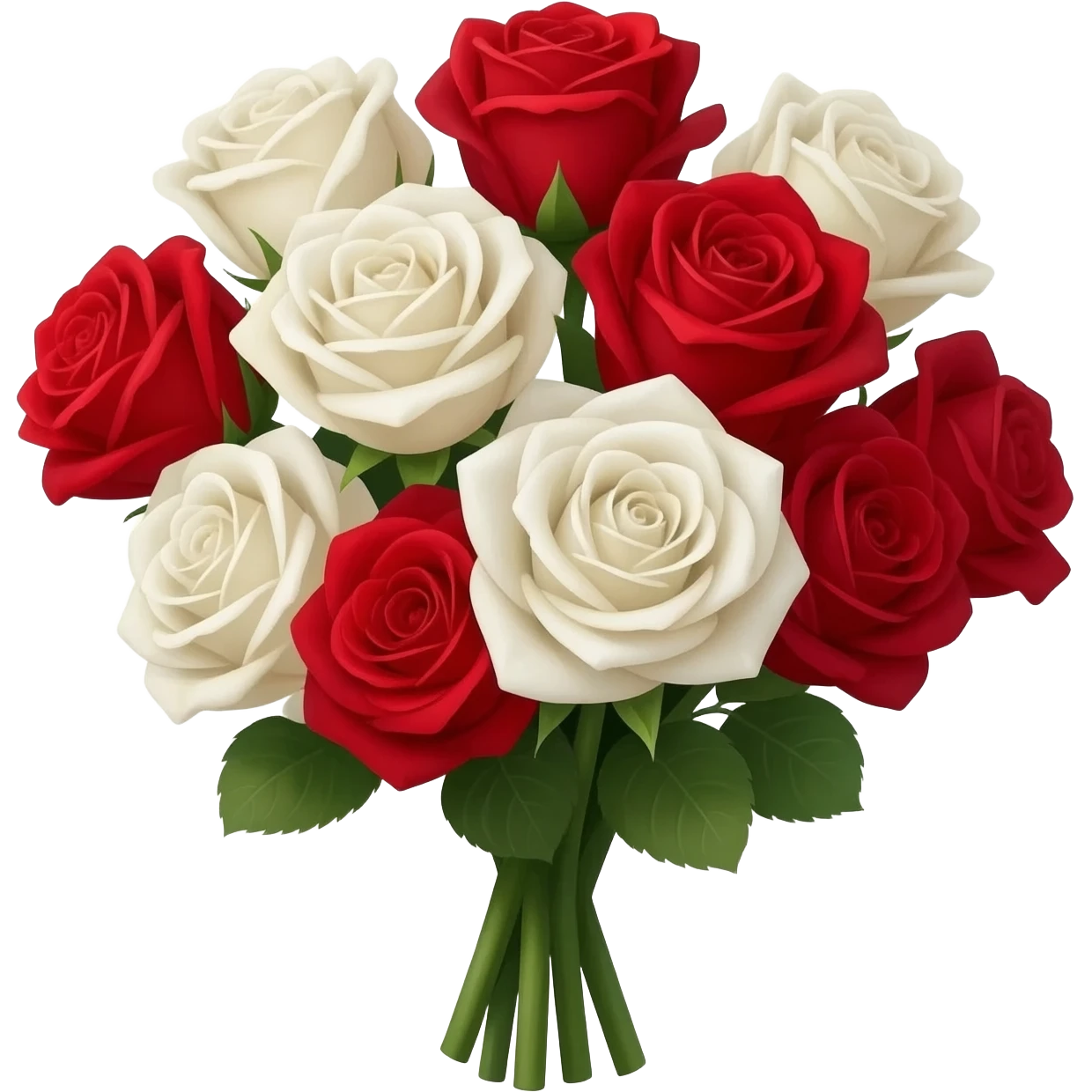 Roses red and white emoji