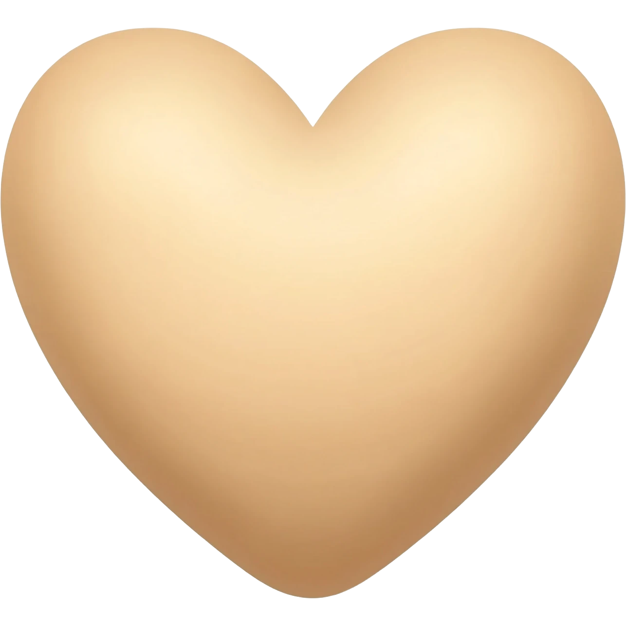 beige heart emoji