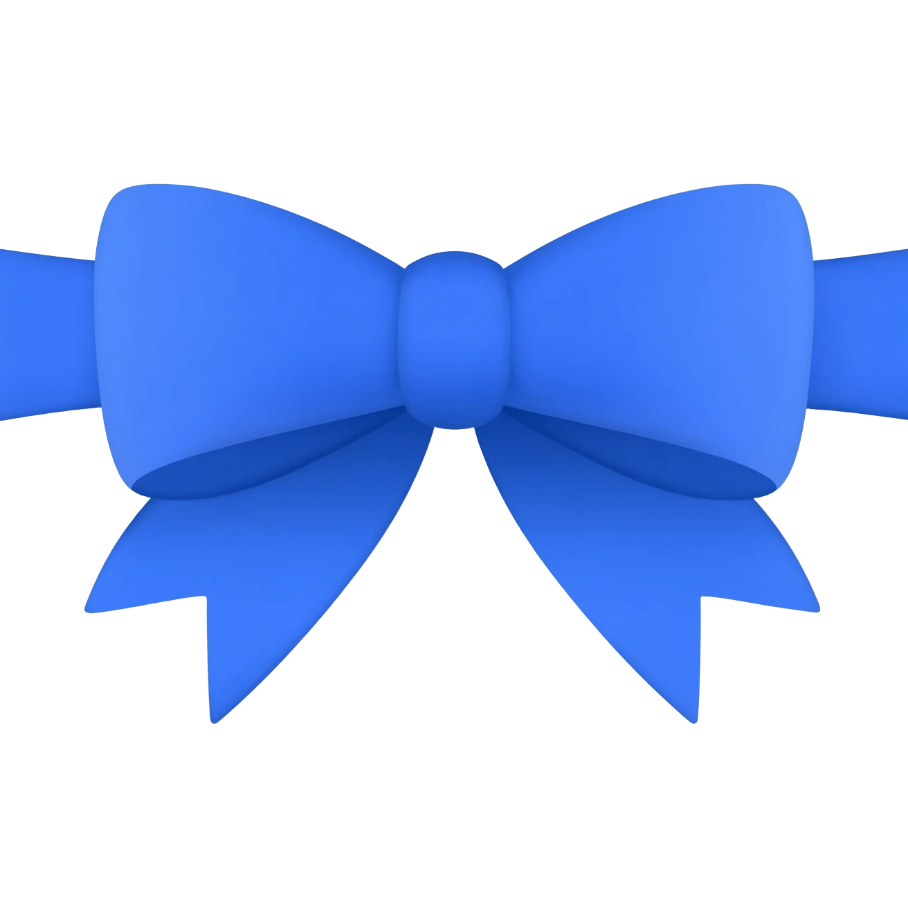 Blue ribbon bow emoji