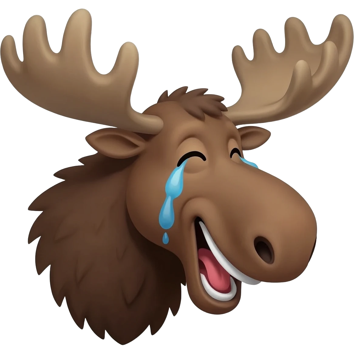 elchkopf diagonal stark lachen tränen emoji