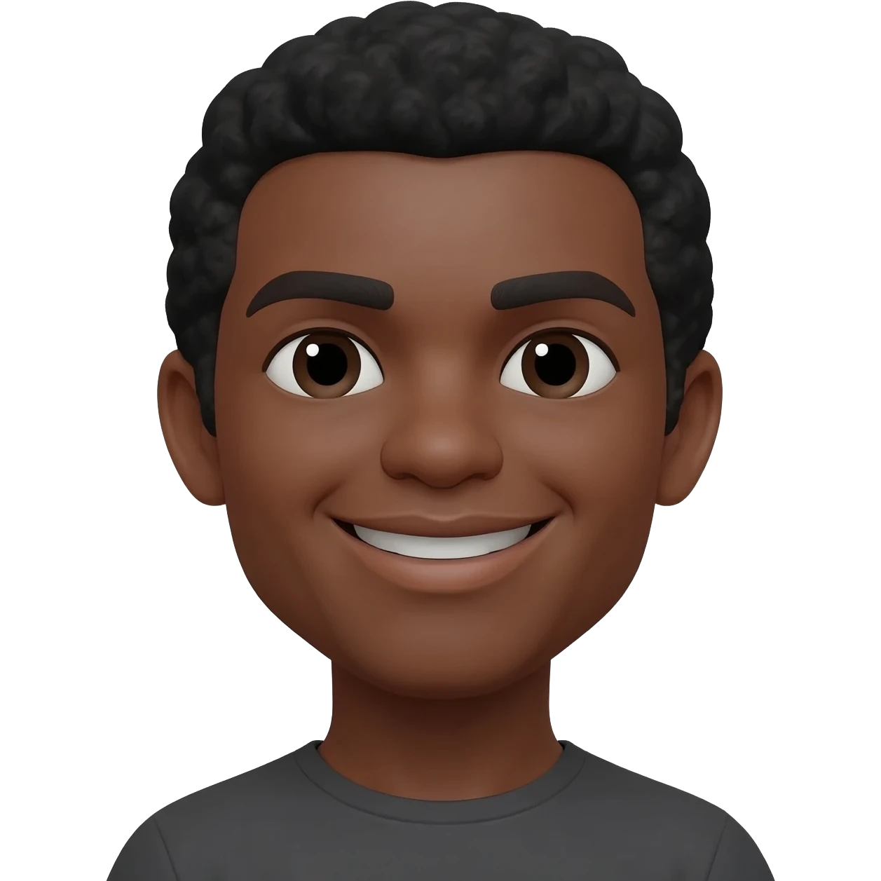 Black smiling emoji emoji