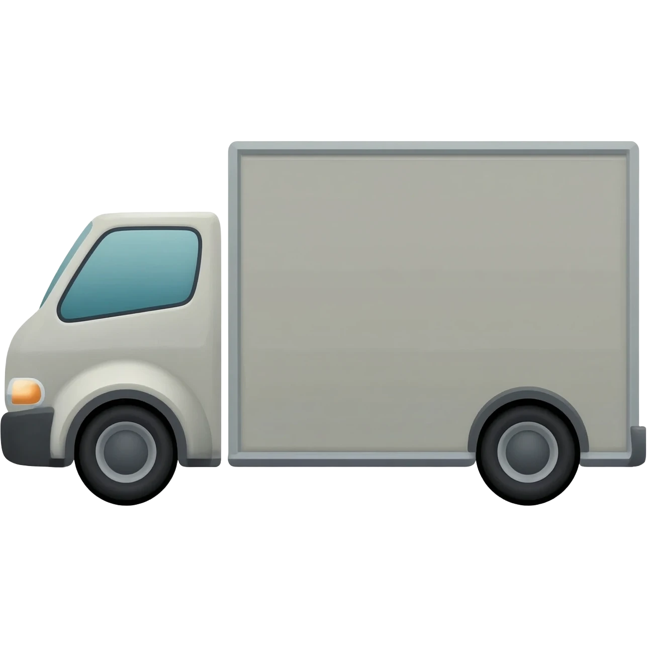 emogi de camion de entregas vista de perfil en 2D emoji