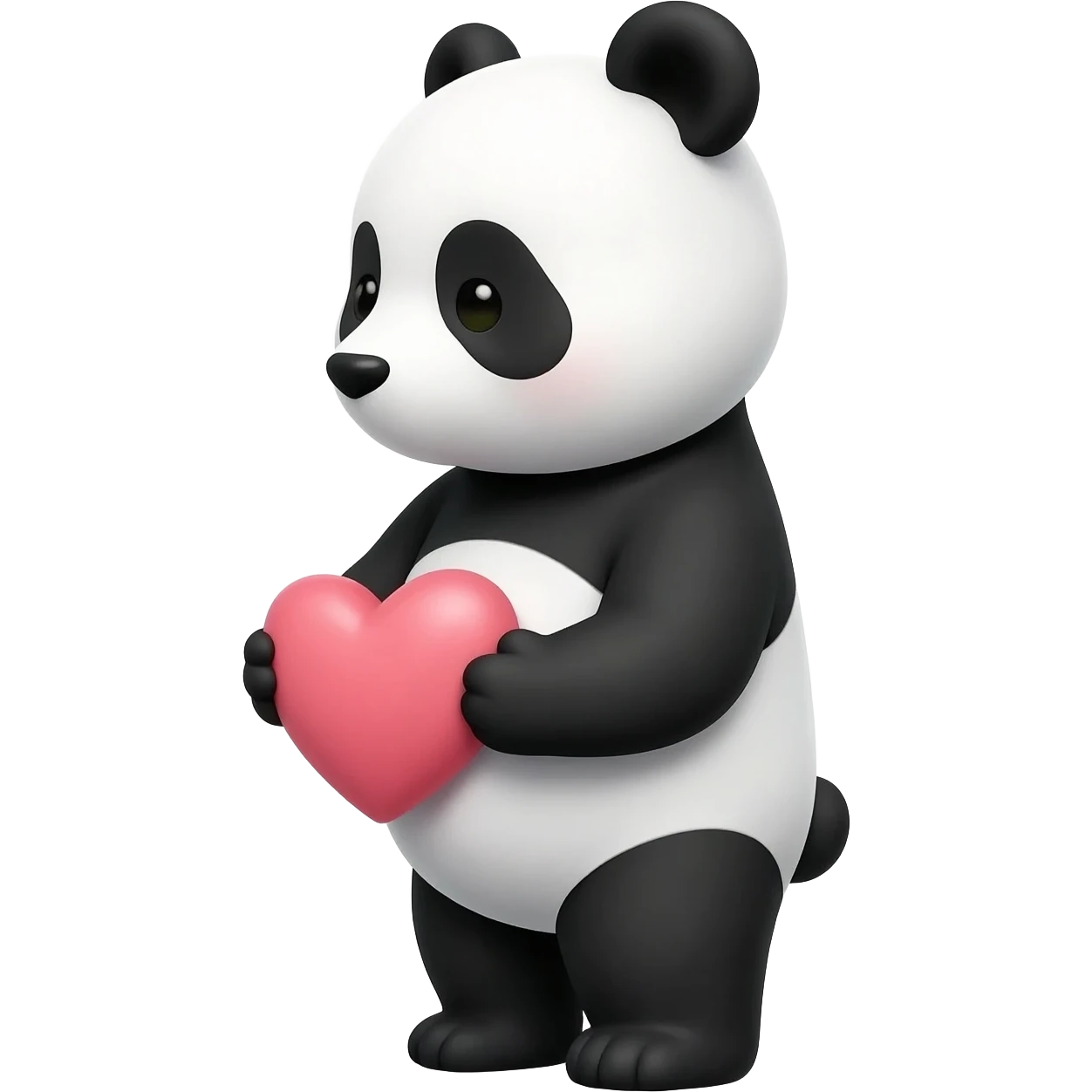 panda holding heart facing side emoji
