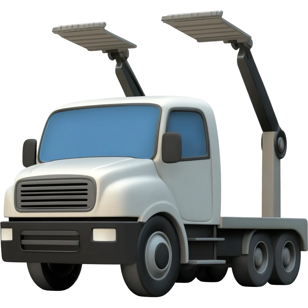 A truck with front lift and no rear lift emoji