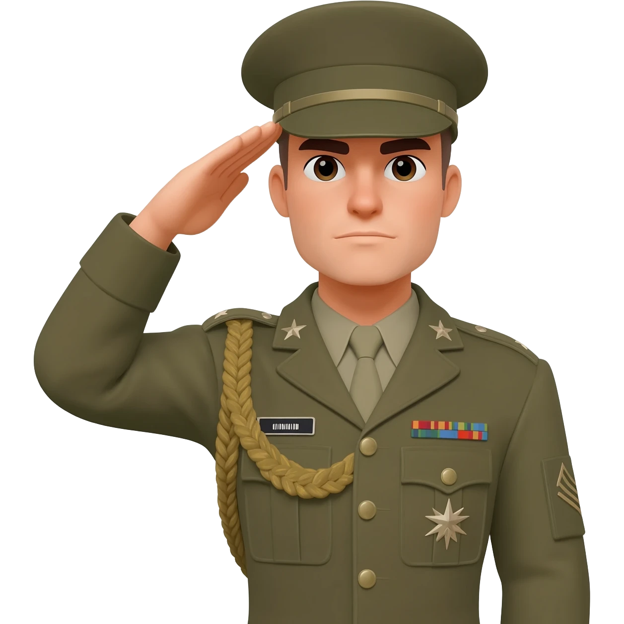 a American soldier saluting male emoji