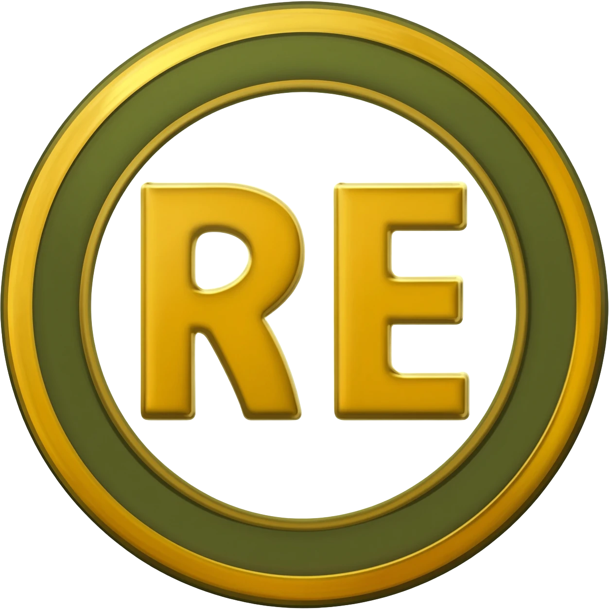 the word RE inside the circle of royal enfield symbol emoji