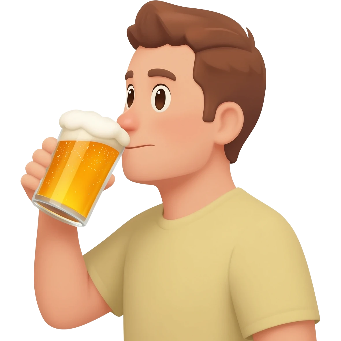 Man drinking beer emoji