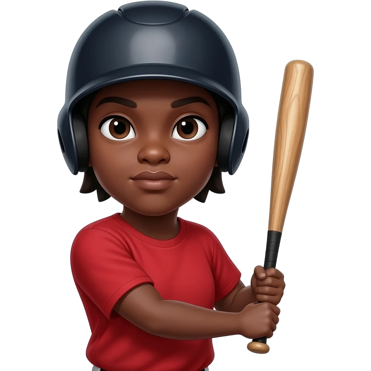 black softball player emoji