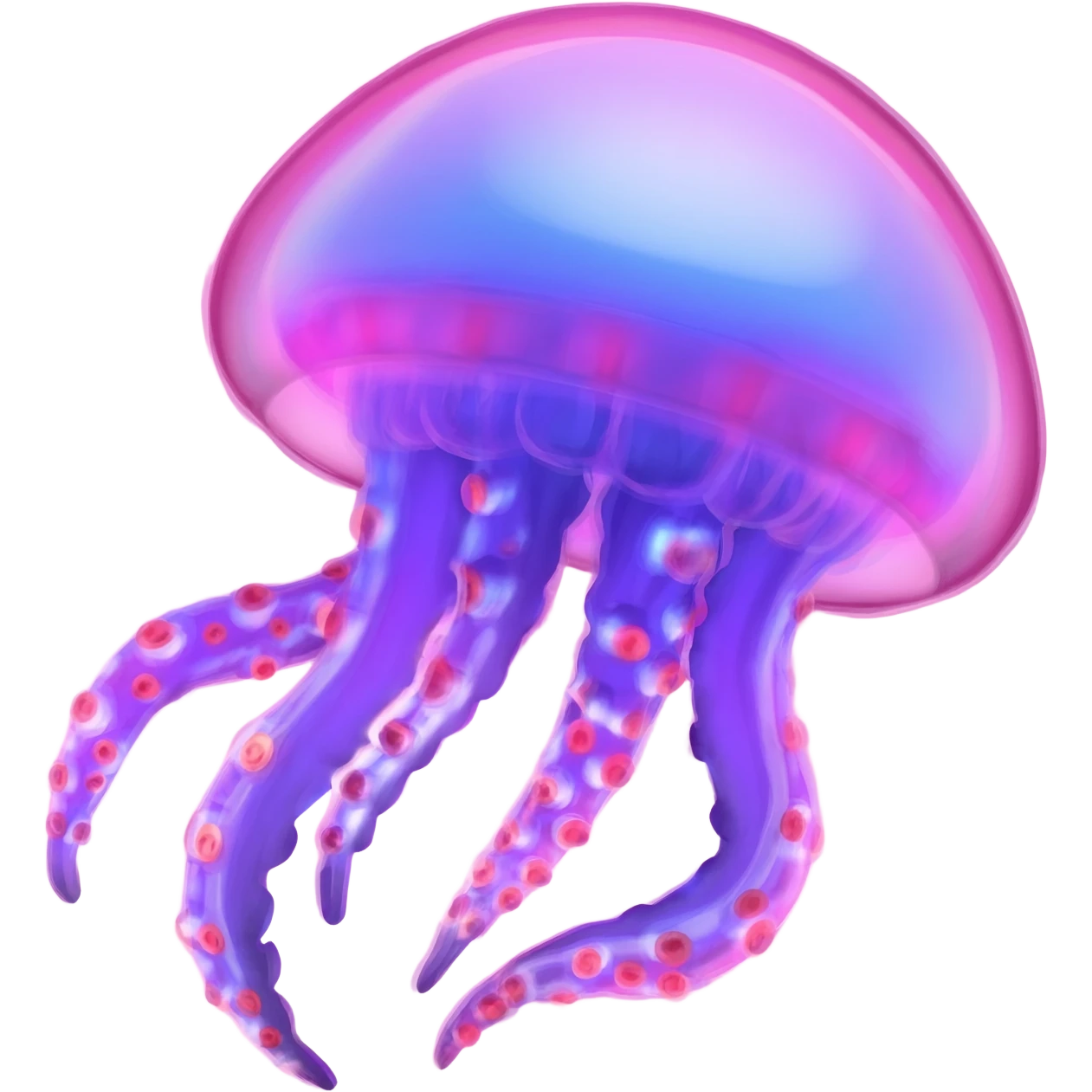 Neon glowing jellyfish-crab-squid  emoji
