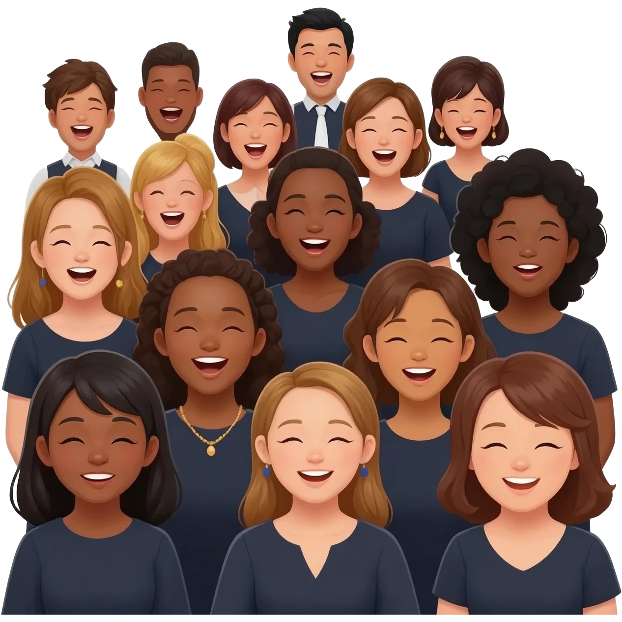 happy choir singing a capella emoji