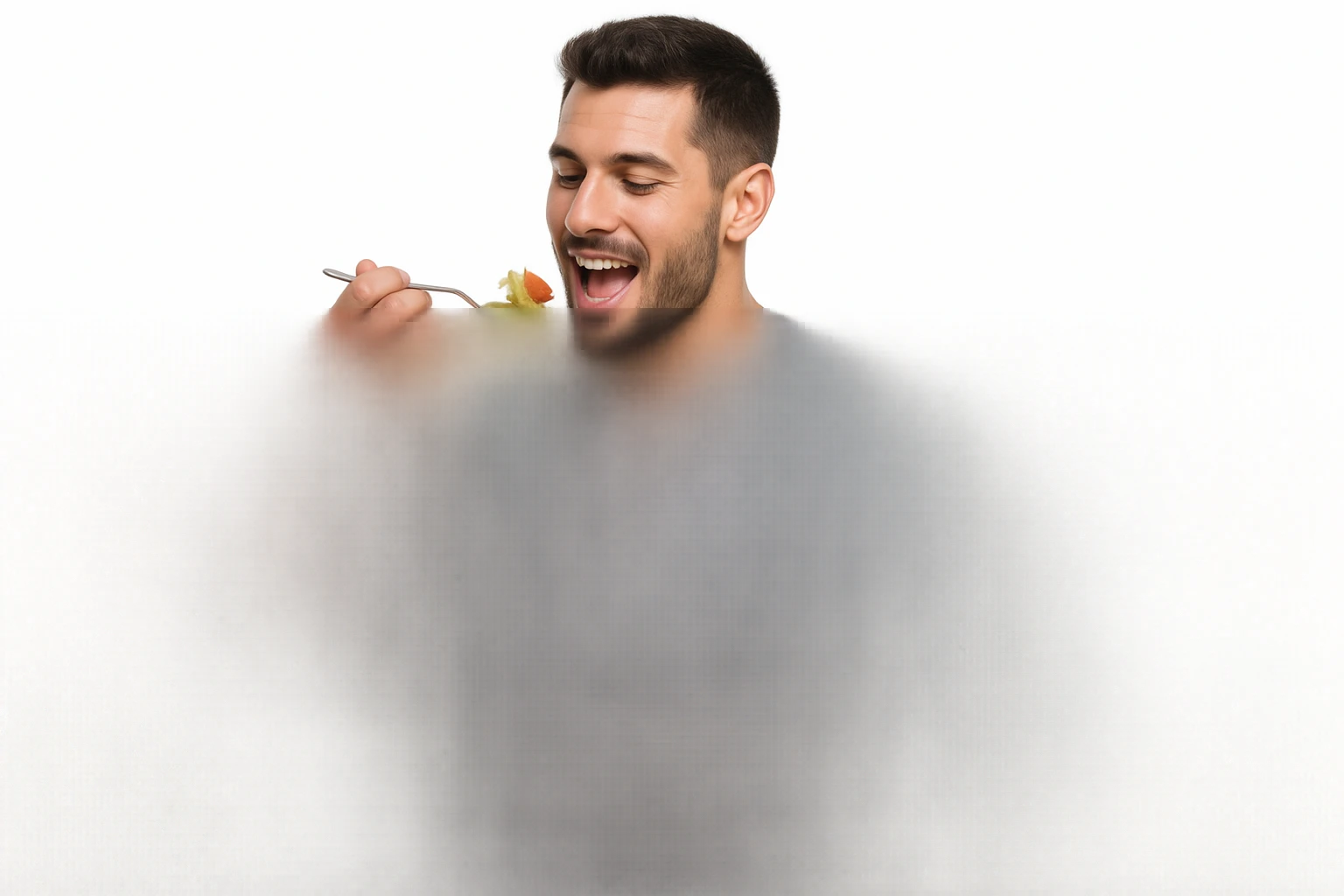 UOMO FITNESS CHE MANGIA INSALATA emoji