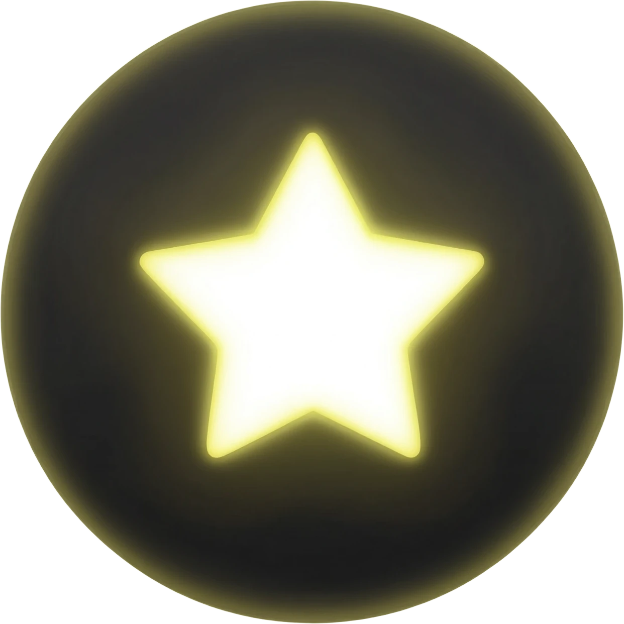 a bright black star emoji
