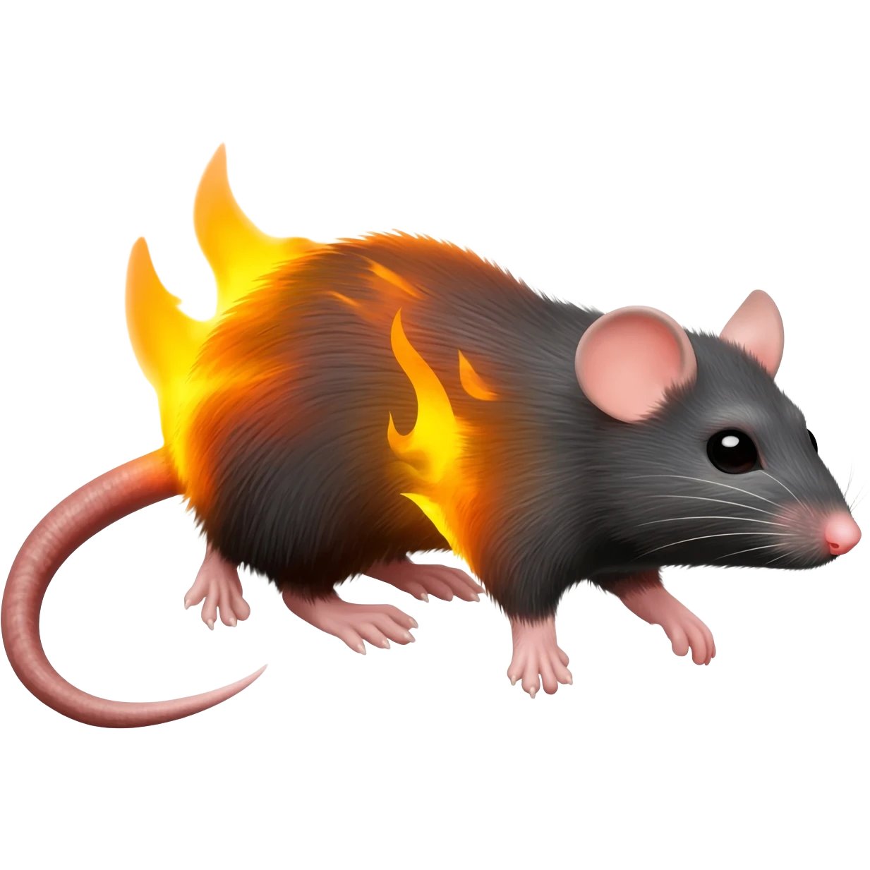 Rat on fire emoji