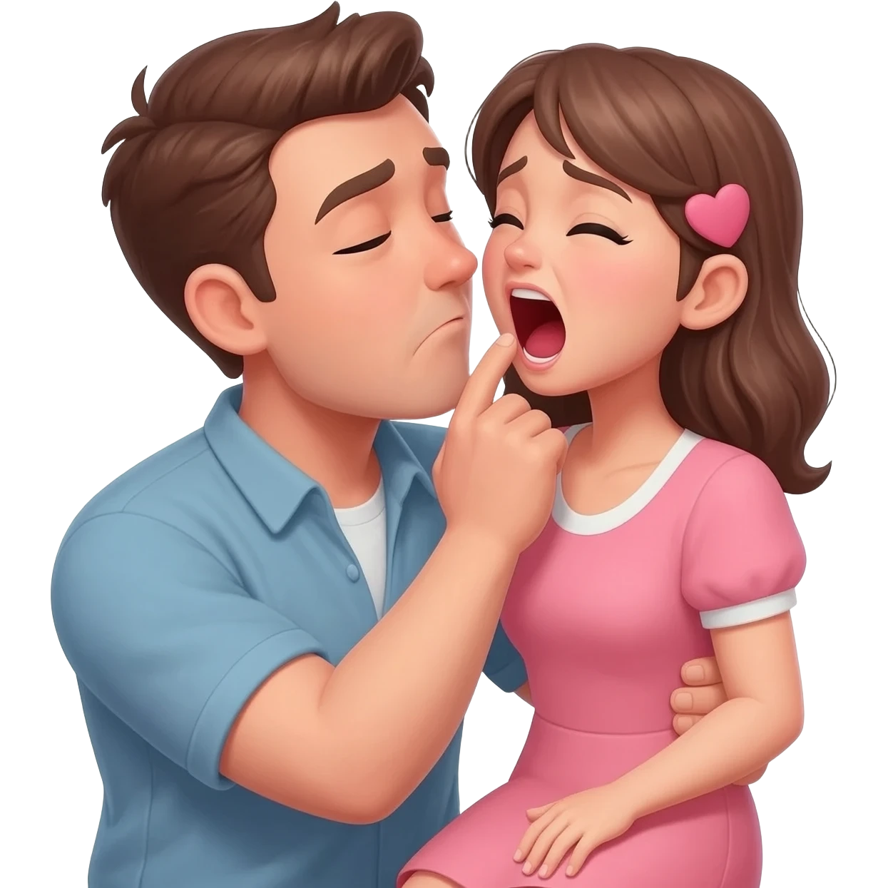 A guy fcking a girl and she is moaning emoji