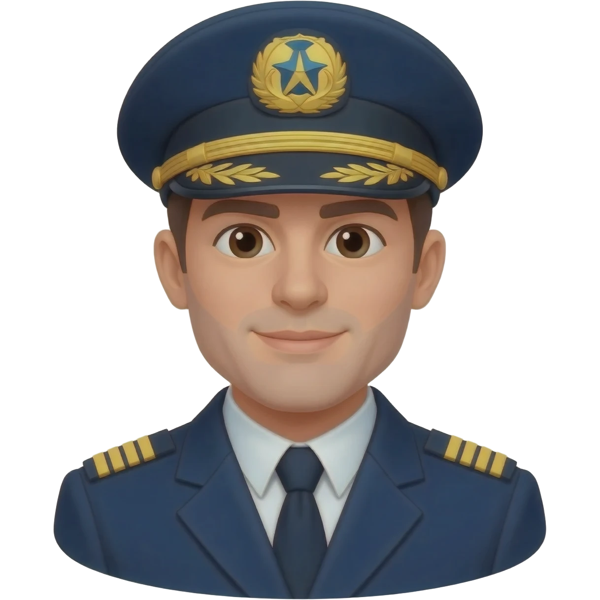 Pilot captain male emoji