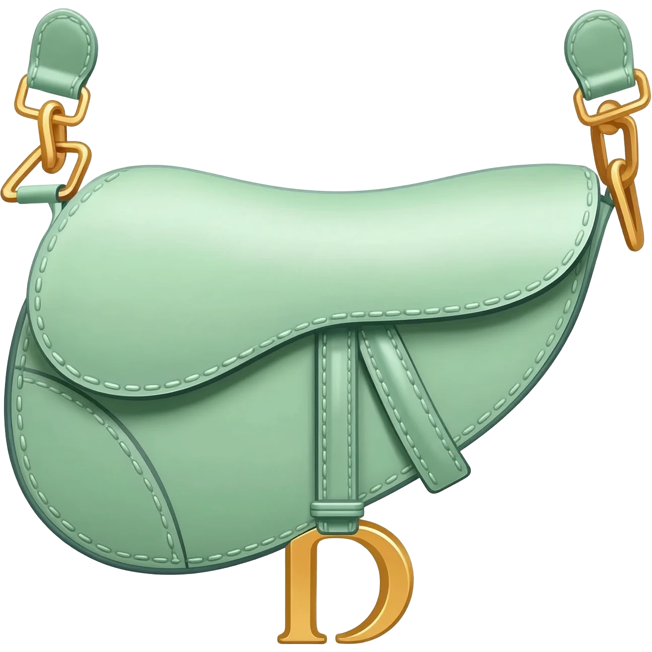 light green dior saddle bag emoji