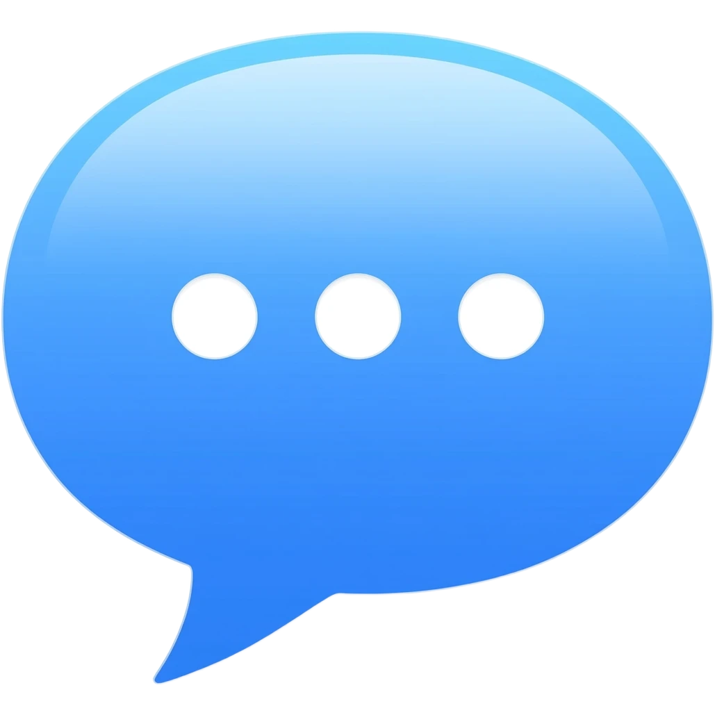 white facebook messenger emoji