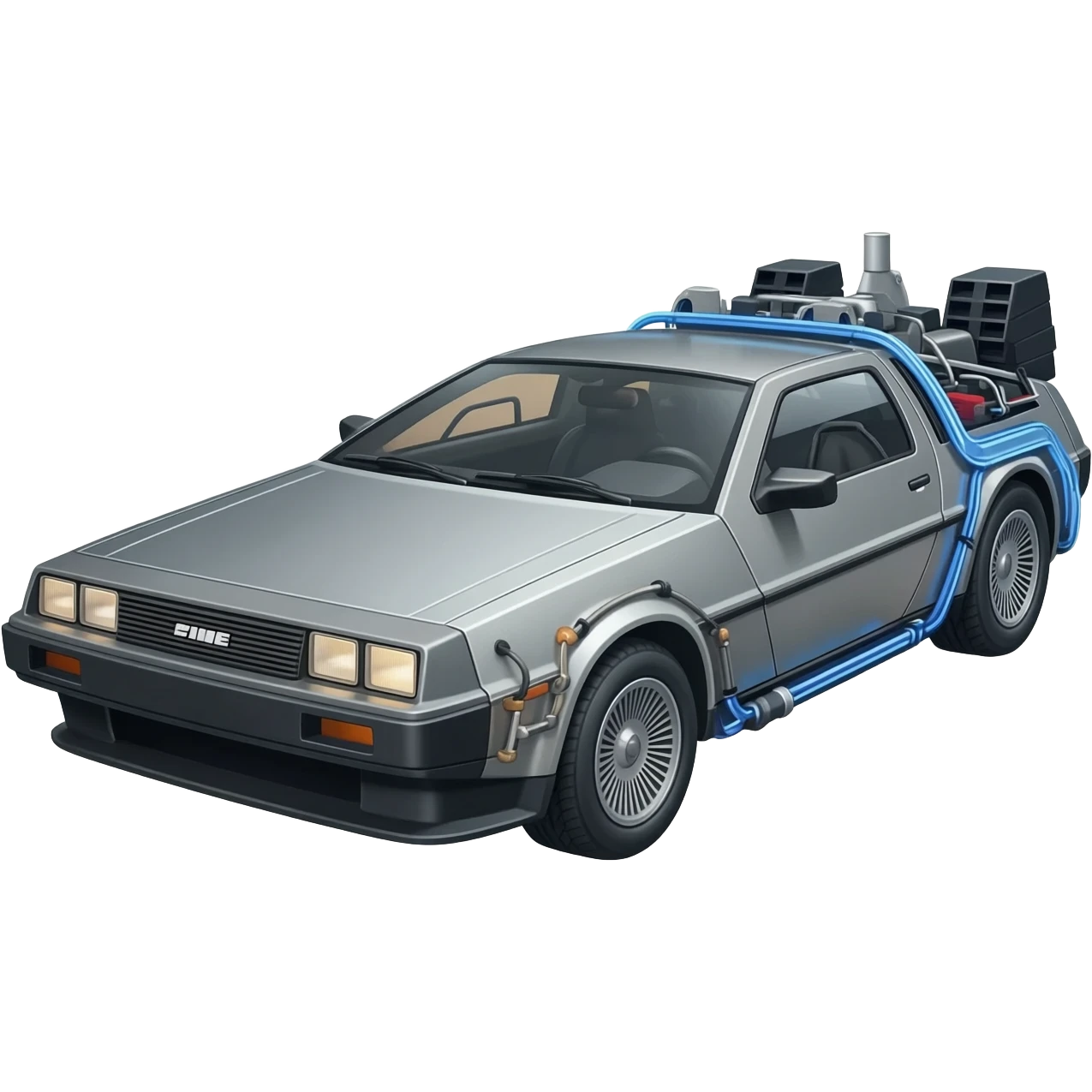DeLorean Time Machine from Back to the Future emoji