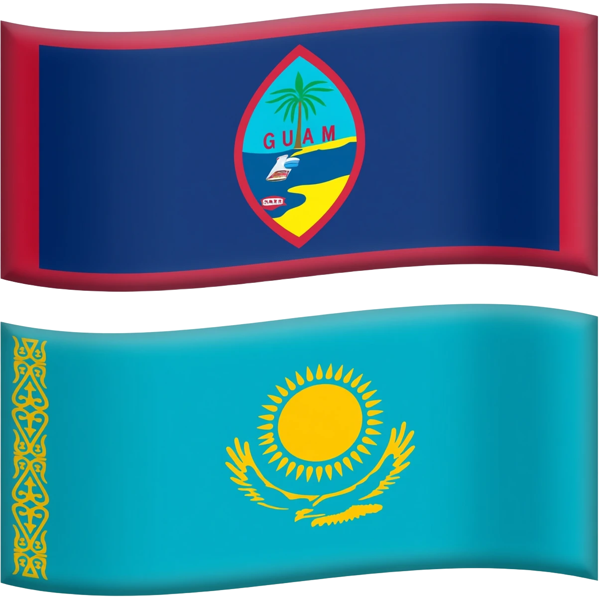 Saint Guam and Kazakhstan emoji flag emoji
